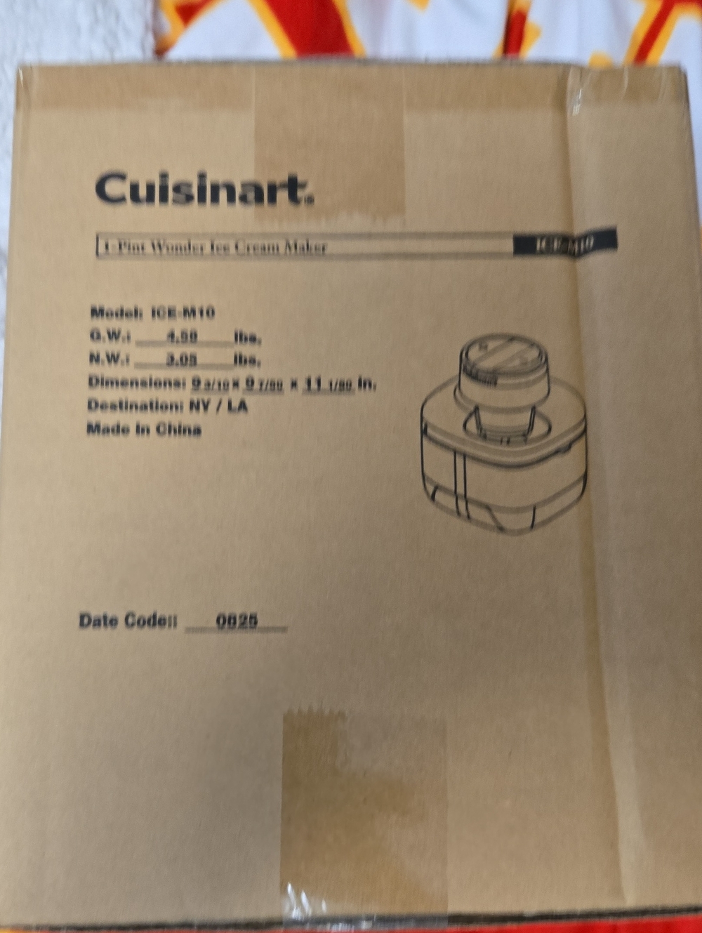 Cuisinart ONE PINT, WONDER ICE CREAM MAKER NEW INBOX
